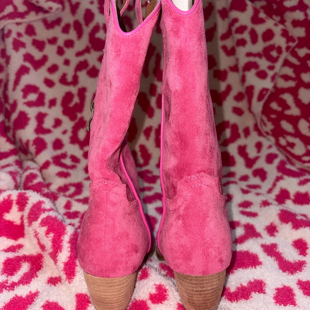 Arisa Pink Suede Women's Boots - Picture 2 of 10